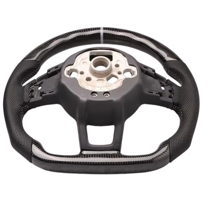 Carbon Fiber Steering Wheel with Leather/Alcantara for VW Golf MK7/7.5, GTI, GTD, GTE, R (2013-2020) - EuroSpeed