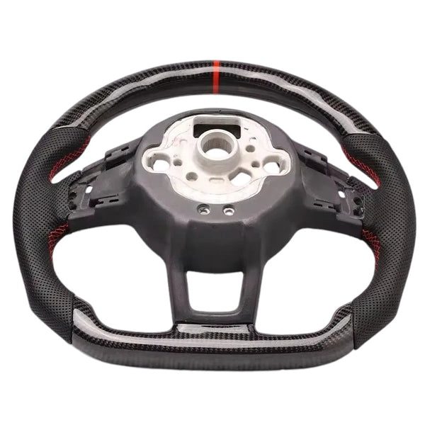 Carbon Fiber Steering Wheel with Leather/Alcantara for VW Golf MK7/7.5, GTI, GTD, GTE, R (2013-2020) - EuroSpeed