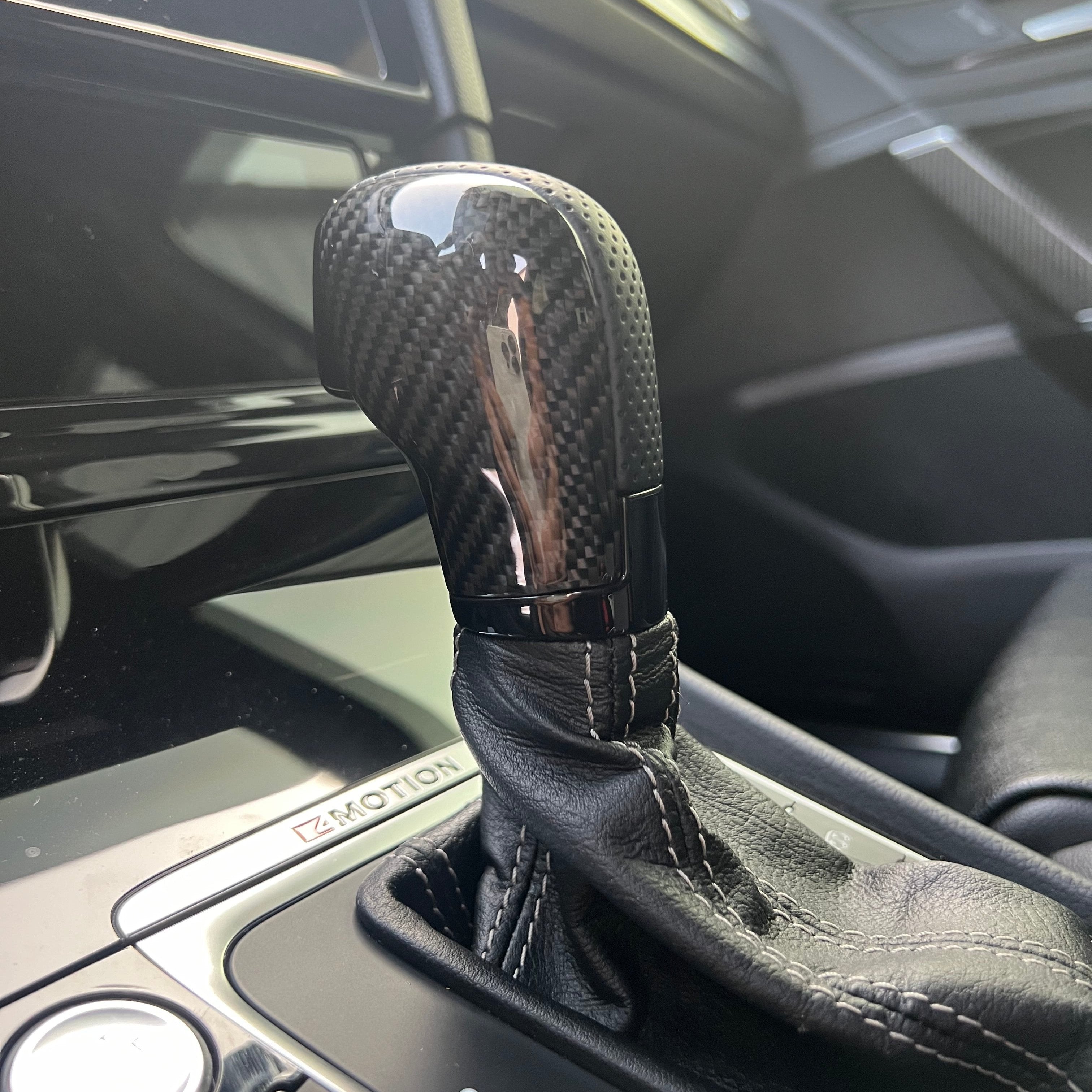 Carbon Fiber DSG Gear Knob Cover Luxury Upgrade & Shifter Trim for VW Golf 7 MK7 MK7.5 GTI, R - EuroSpeed