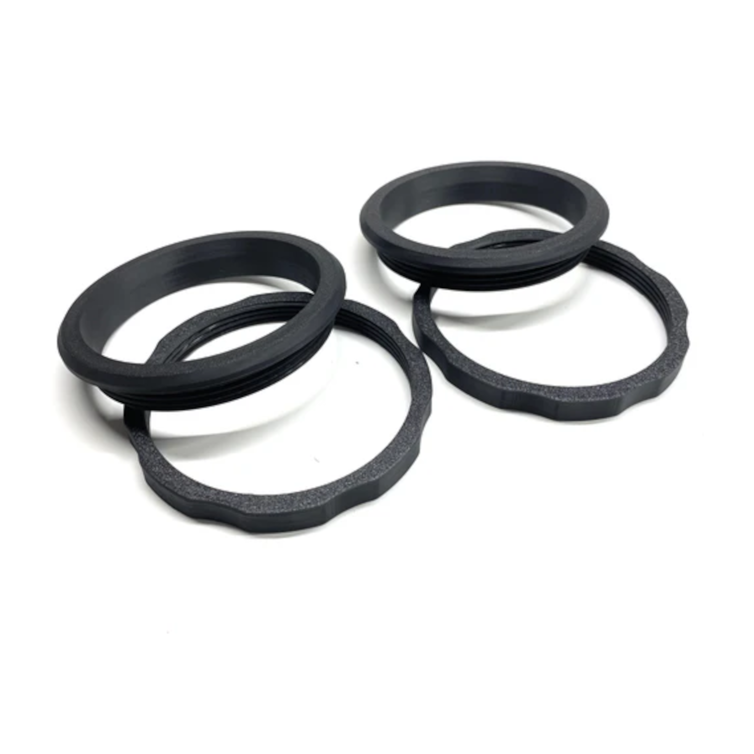 CJM Industries Bulkhead Rain Tray Coilover Adjustment Access Rings — Volkswagen Golf / Golf Alltrack / Golf Sportwagen / Golf GTI / Golf R (MK7) (2015–2021)