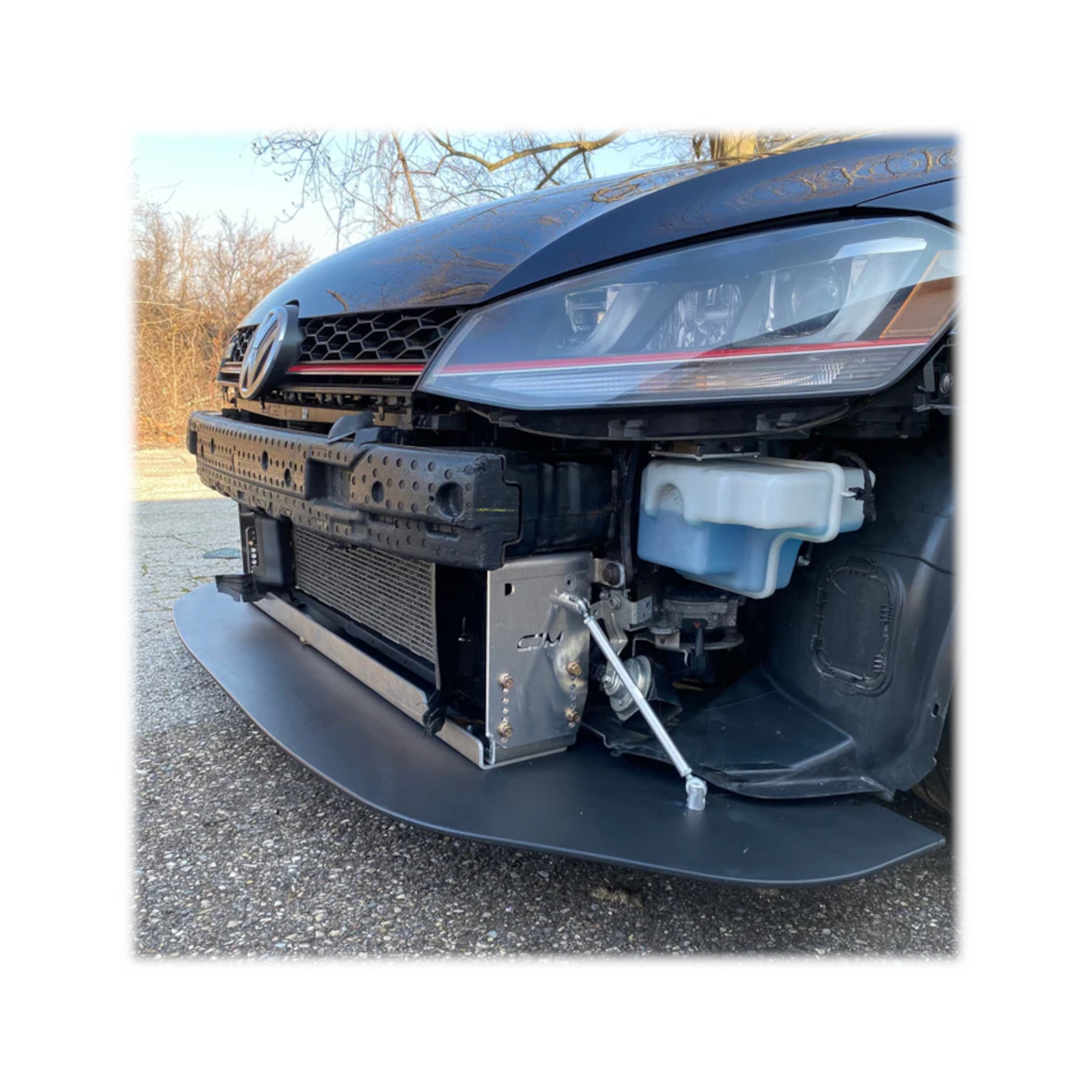 CJM Industries V4 Chassis Mounted Front Splitter — Volkswagen Golf GTI (MK7) (2015–2021)