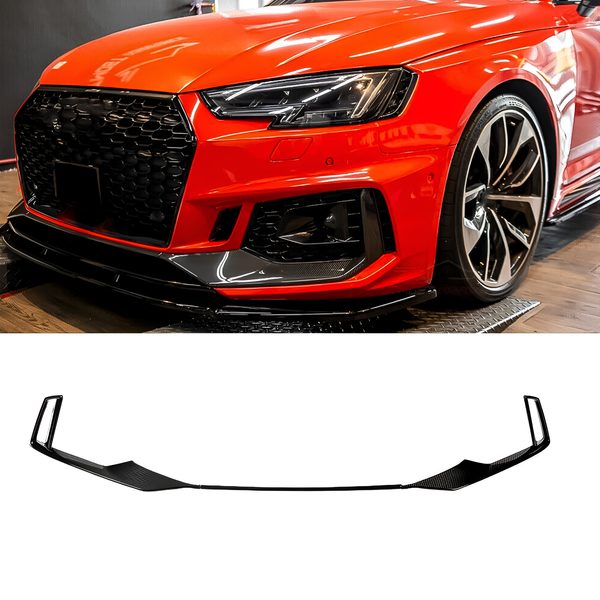 Carbon Fiber Front Bumper Air Vent Grille Trim Lip for Audi RS3 Sedan 8V (2017-2019)