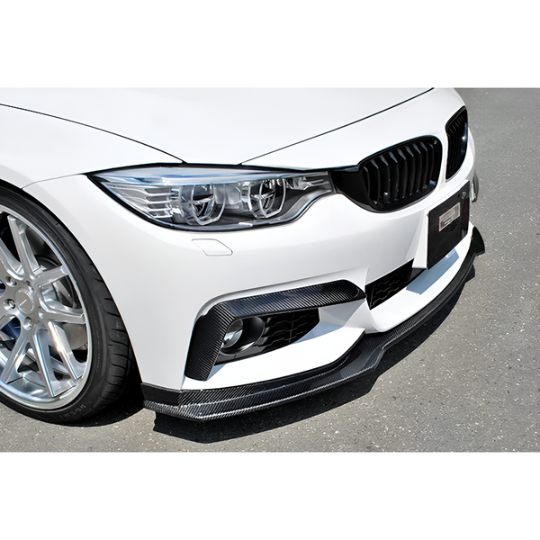 Carbon Fiber Front Bumper Fog Lamp Cover Fins for BMW 4 Series F32 / F33 / F36 M Sport (2013-2018)