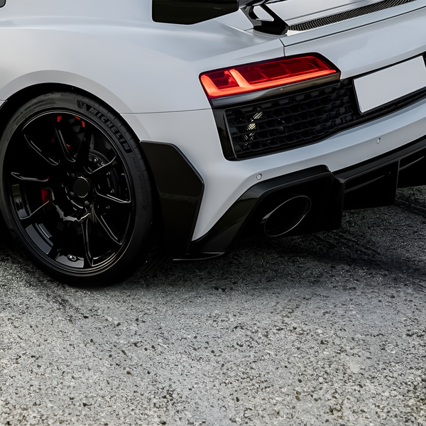 Carbon Fiber Rear Bumper Side Canards for Audi R8 V10 Coupe / Spyder (2022-2023)
