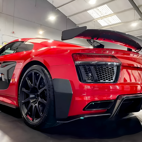 Carbon Fiber Rear Bumper Side Splitters for Audi R8 (2016-2018)
