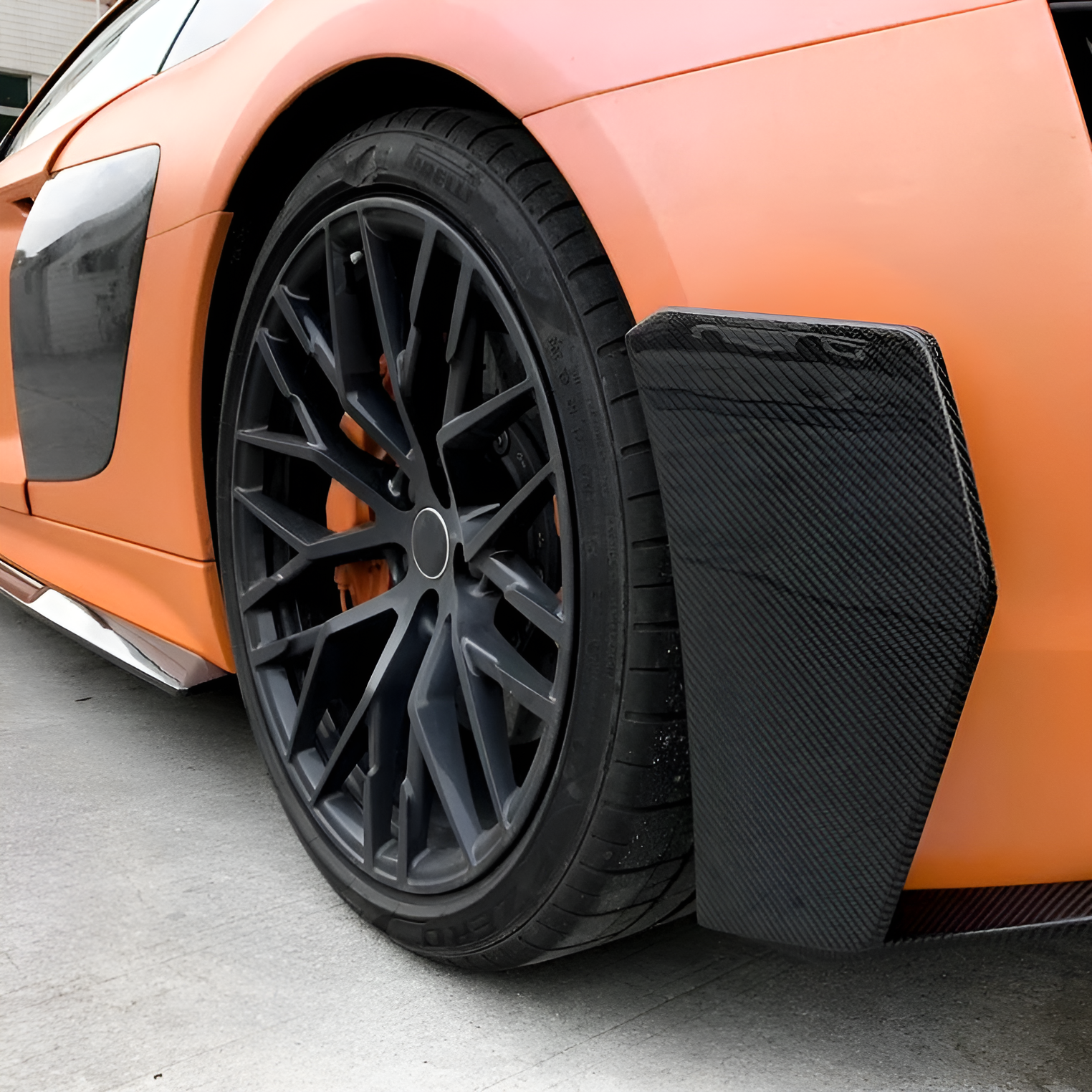 Carbon Fiber Rear Bumper Side Splitters Upgrade for Audi R8 (2016-2018) - EuroSpeed