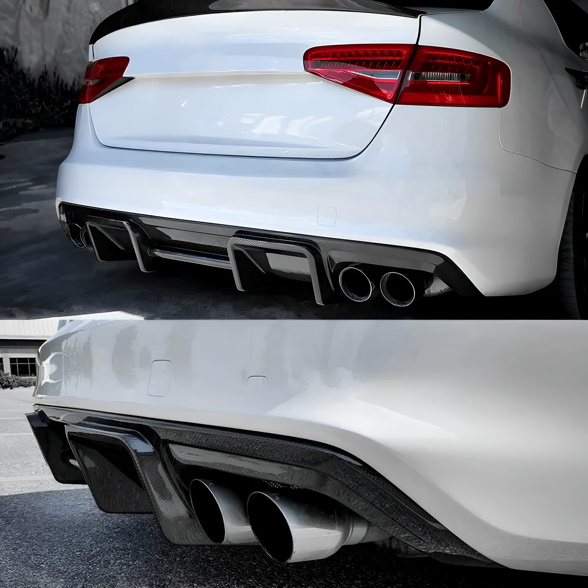 Carbon Fiber Rear Diffuser for Audi A4 S-Line / S4 B8.5 Sedan (2013-2016)