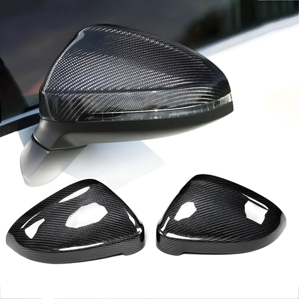 Carbon Fiber Side Replacement Mirror Covers Upgrade for Audi B9 A4, S4, A5, S5, RS5 (2017-2019) - EuroSpeed