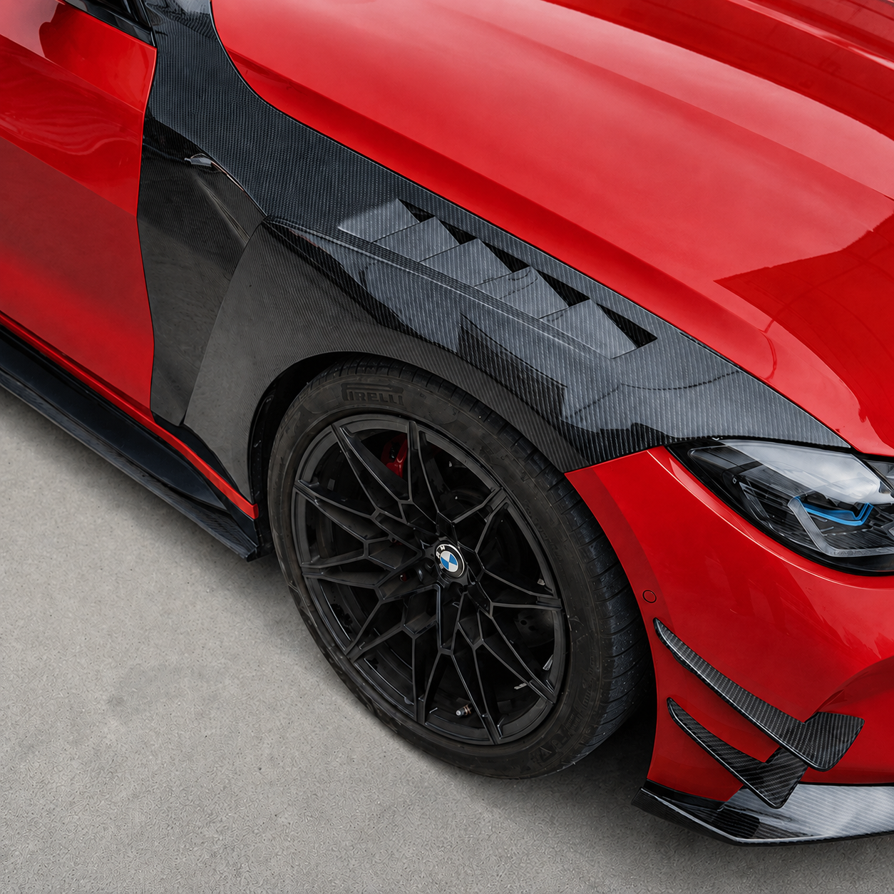 Dry Carbon Fiber Front Bumper Canards for BMW M3 G80 & M4 G82 (2021-2027) - EuroSpeed