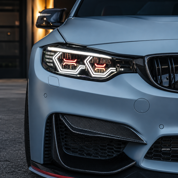 Carbon Fiber Front Bumper Bottom Vent Lower Trims for BMW M3 F80 & M4 F82/F83 (2015-2020) - EuroSpeed