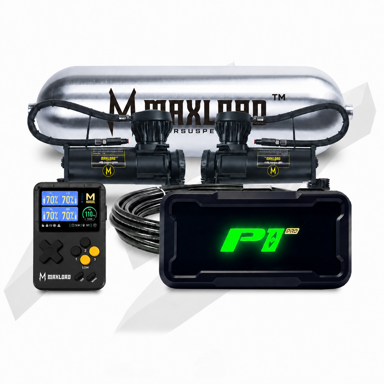 MaxLoad P1 Pro Air Management Kit - Dual V680 Compressors & 5 Gallon Tank