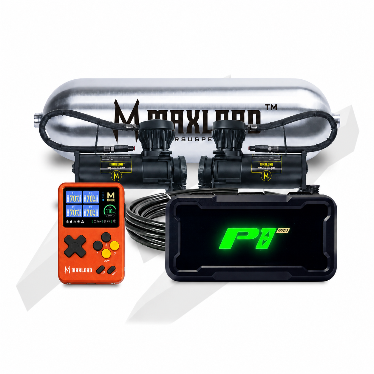 MaxLoad P1 Pro Air Management Kit - Dual V680 Compressors & 3 Gallon Tank
