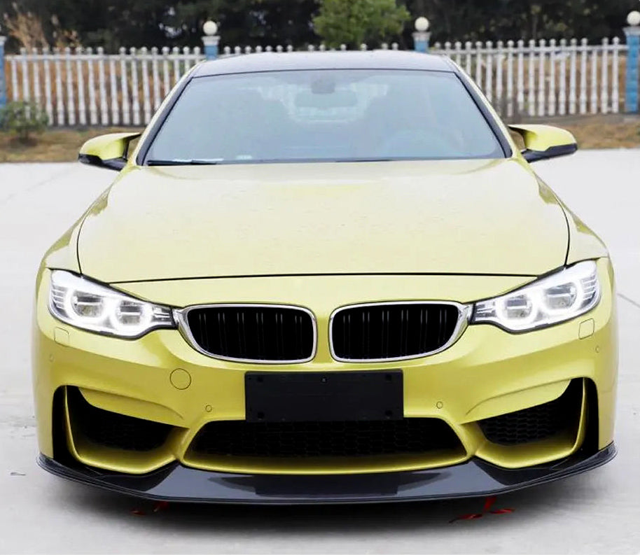 Carbon Fiber Front Bumper Lip Splitters Racing Front Lip Spoiler for BMW F80 M3/F82 F83 M4 (2014-2019) - EuroSpeed