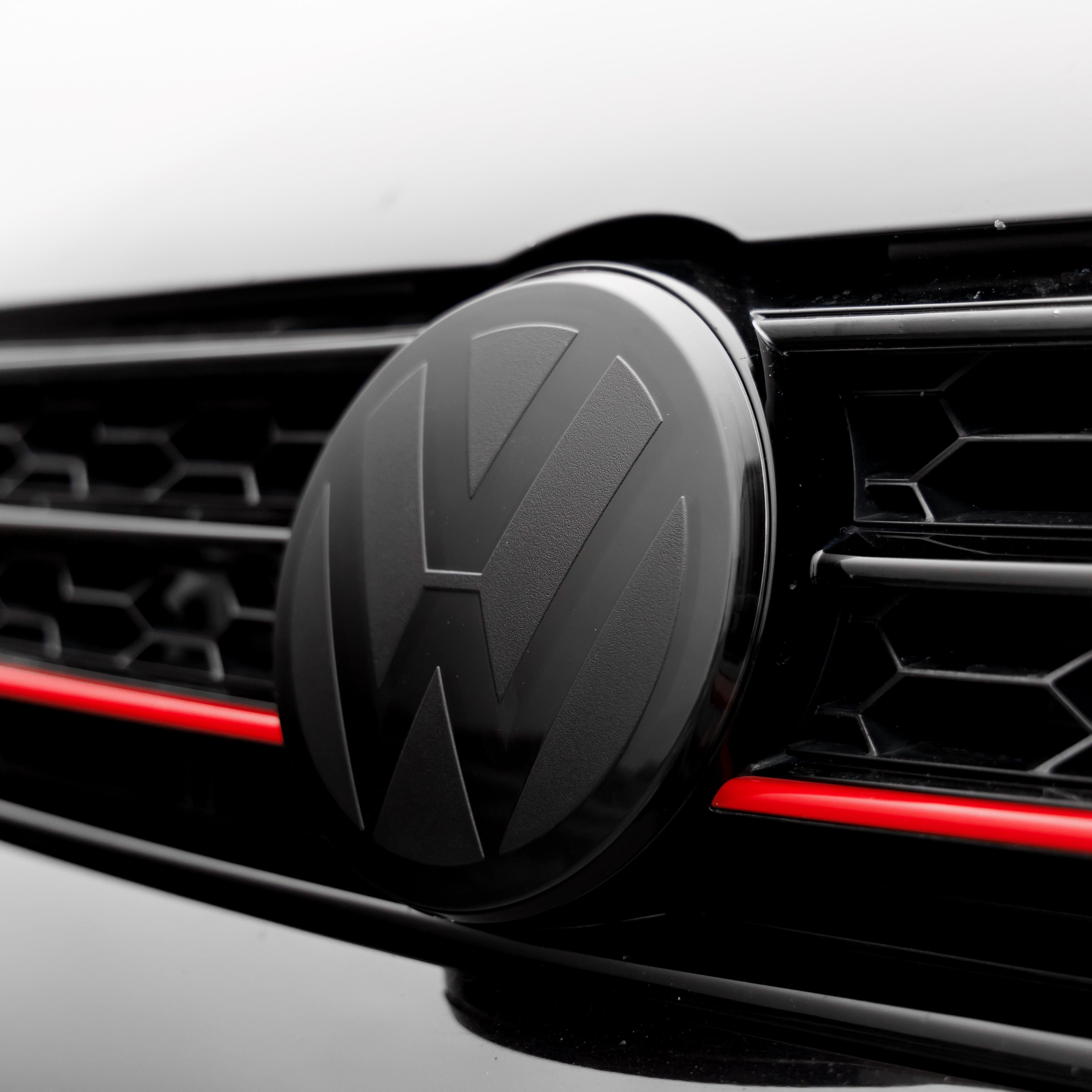 Front & Rear Emblem Covers (Black) for Volkswagen Golf 6/7/7.5/8, Passat, Polo, CC, Jetta, Tiguan