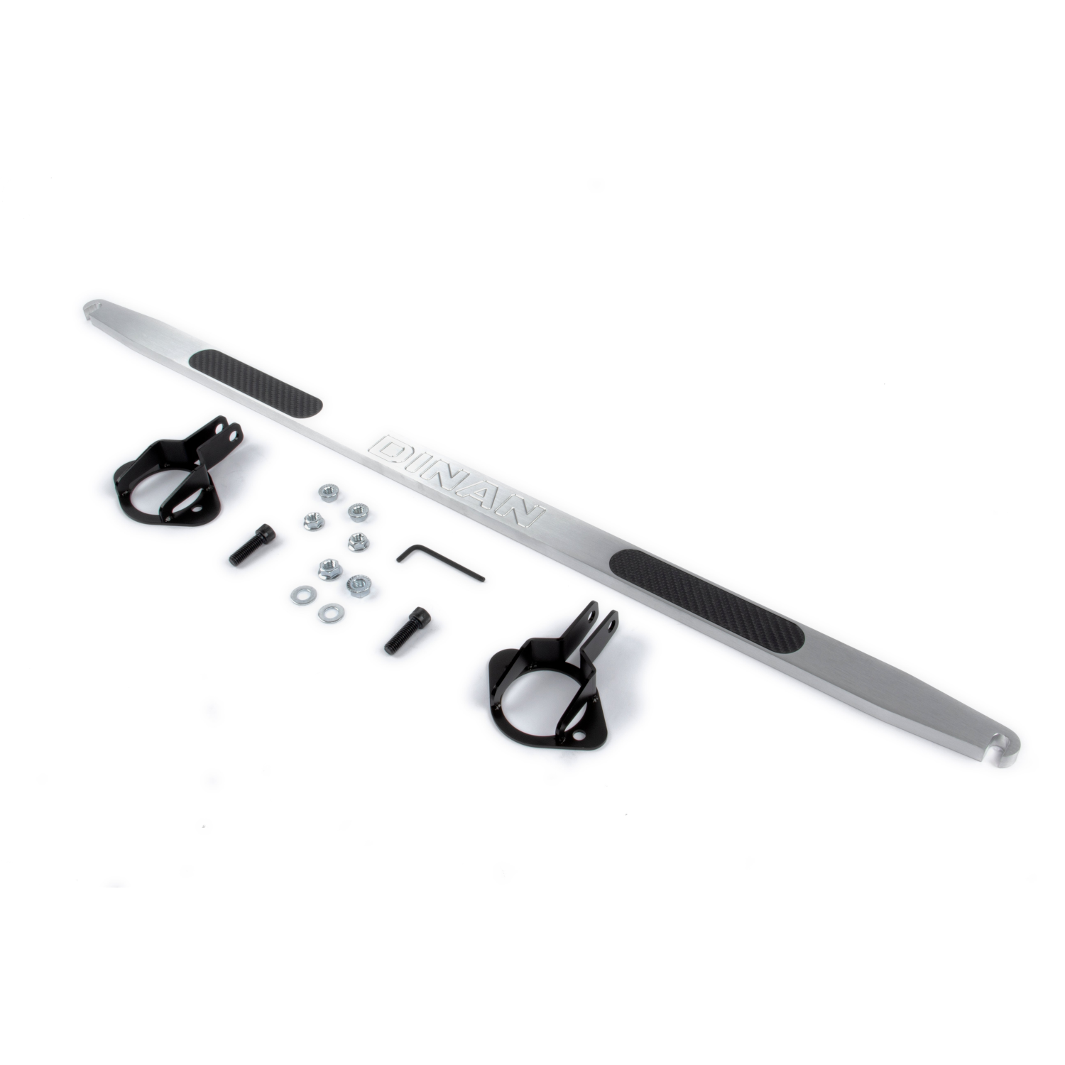Dinan Rear Brushed Aluminum Shock Tower Brace — BMW 323i / 325i / 328i / 330i / M3 (E46) (1999–2006)