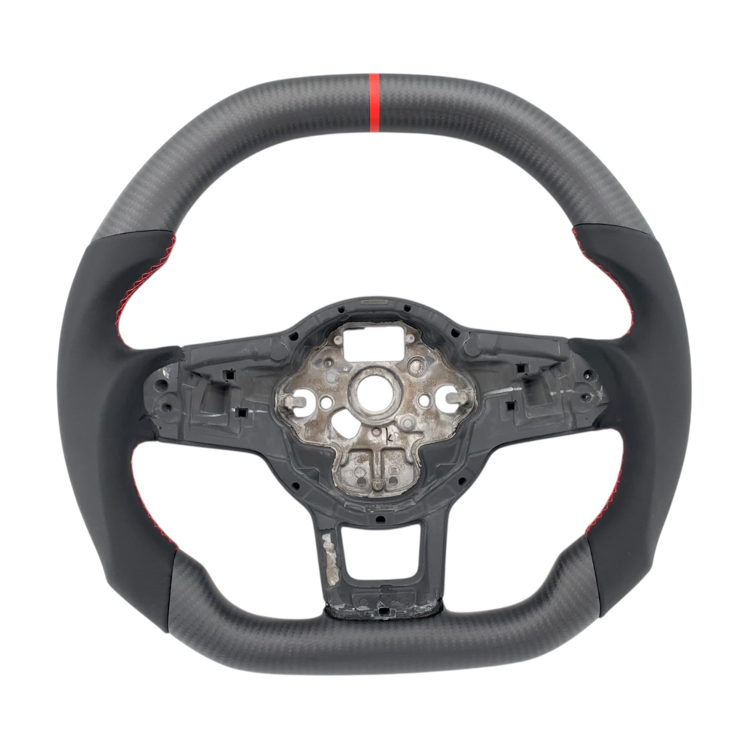 Carbon Fiber Steering Wheel with Leather/Alcantara for VW Golf MK7/7.5, Jetta, Tiguan, Scirocco, Polo, T-Roc