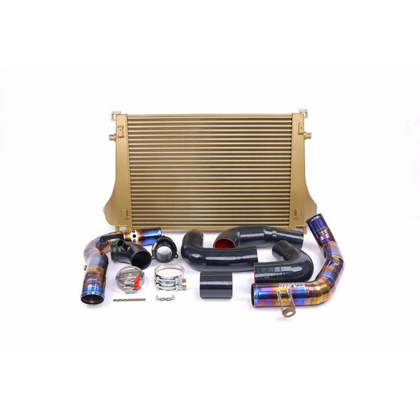 Direct Fit Intercooler Kit with Titanium Turbo Charge Pipe for VW Golf R GTI MK7/MK8, Audi A3 S3 8V & MQB 2.0T