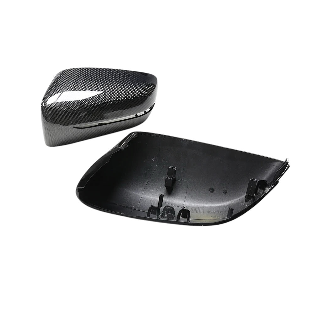 Carbon Fiber Mirror Cap Replacements for BMW 2, 3, 4, 5, 6, 7, and 8 Series (G42, G20, G28, G22, G23, G26 M400i, G30, G38, G32 GT, G11, G12, G14, G15, G16)