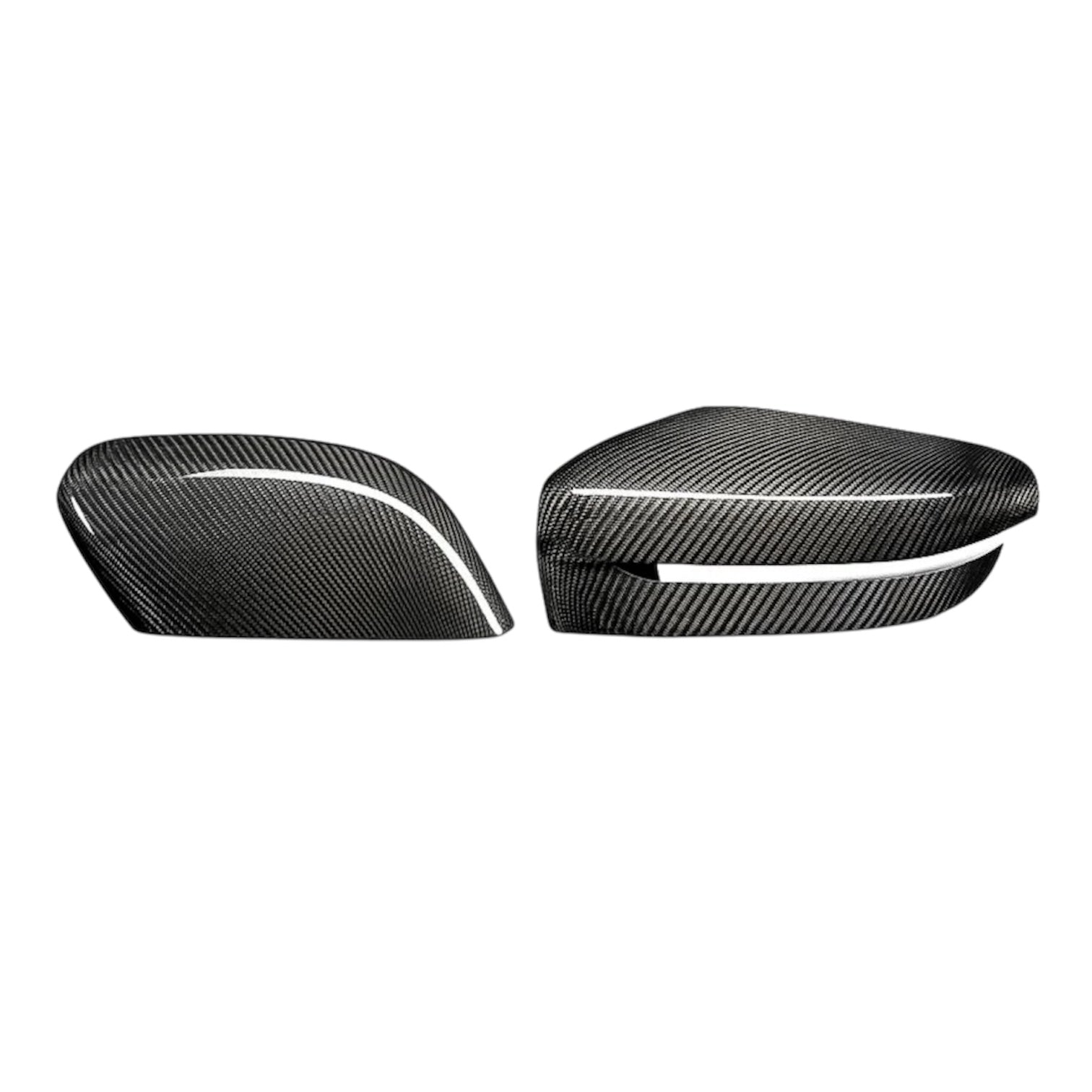 Carbon Fiber Mirror Cap Covers for BMW 2, 3, 4, 5, 6, 7, and 8 Series (G42, G20, G28, G22, G23, G26 M400i, G30, G38, G32 GT, G11, G12, G14, G15, G16)