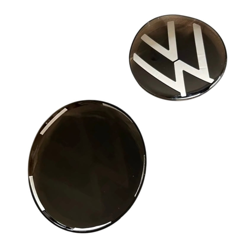 Front & Rear Emblem Covers (Black) for Volkswagen Golf 6/7/7.5/8, Passat, Polo, CC, Jetta, Tiguan