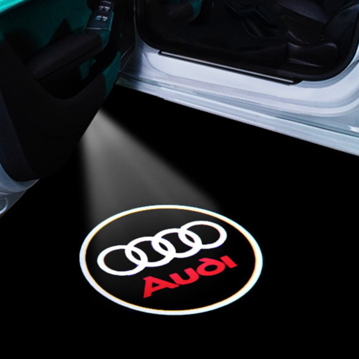 LED Audi Logo Projector Door Welcome Lights (2 Pack) - Audi A1, A3, A4, A5, A6, A7, A8, S3, S4, S5, S6, R8, Q3, Q5, Q7, Q8, TT