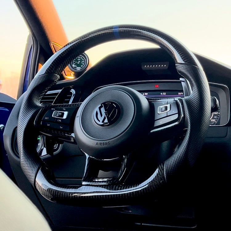 Steering Wheel VW Emblem Cover (Gloss Black) for Volkswagen Golf MK7/7.5