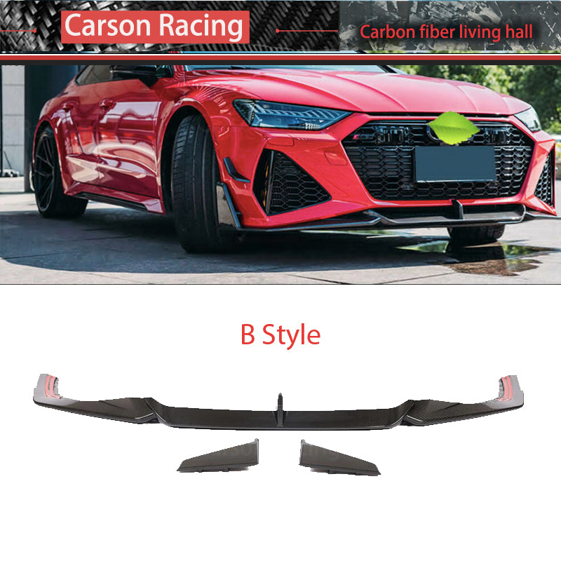 Carbon Fiber Front Bumper Lip — Audi RS7 (C8 / 4KA) (2020+)