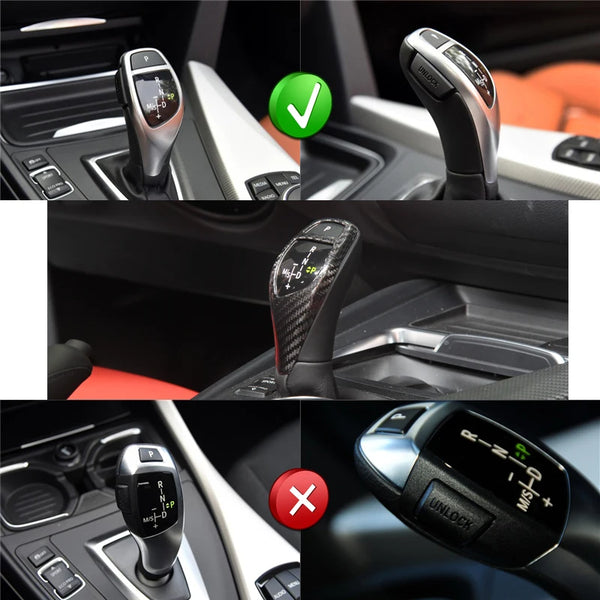 Carbon Fiber Gear Shifter Cover for BMW 1, 2, 3, 4, 6, X Series & i8 (2011-2018) – LHD