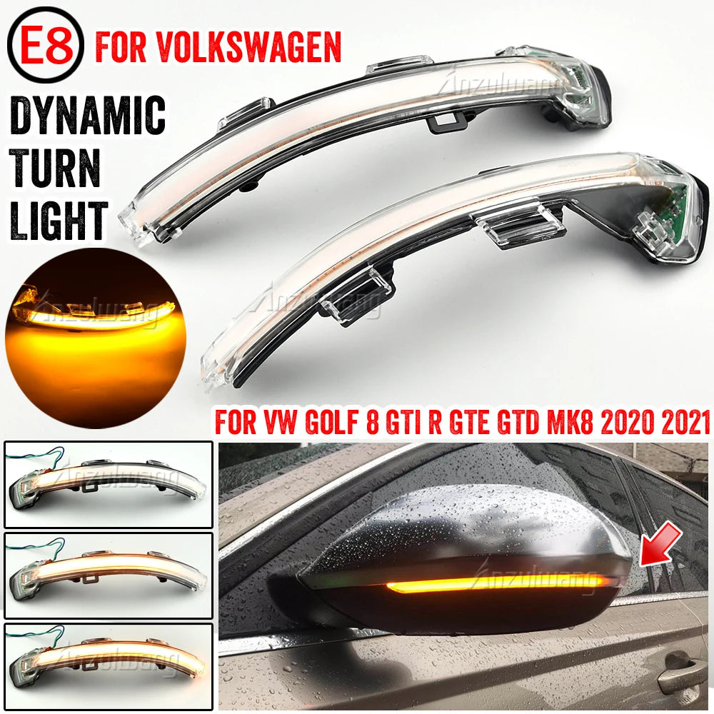 LED Sequential Mirror Turn Signals for Volkswagen Golf MK8 (2020-2024)