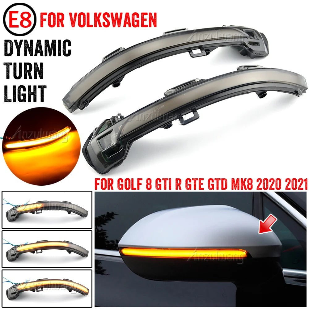 LED Sequential Mirror Turn Signals for Volkswagen Golf MK8 (2020-2024)