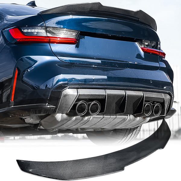 Carbon Fiber Rear Trunk Spoiler Lip V1 for BMW 2 Series F22 / M2 F87 (2014-2021)