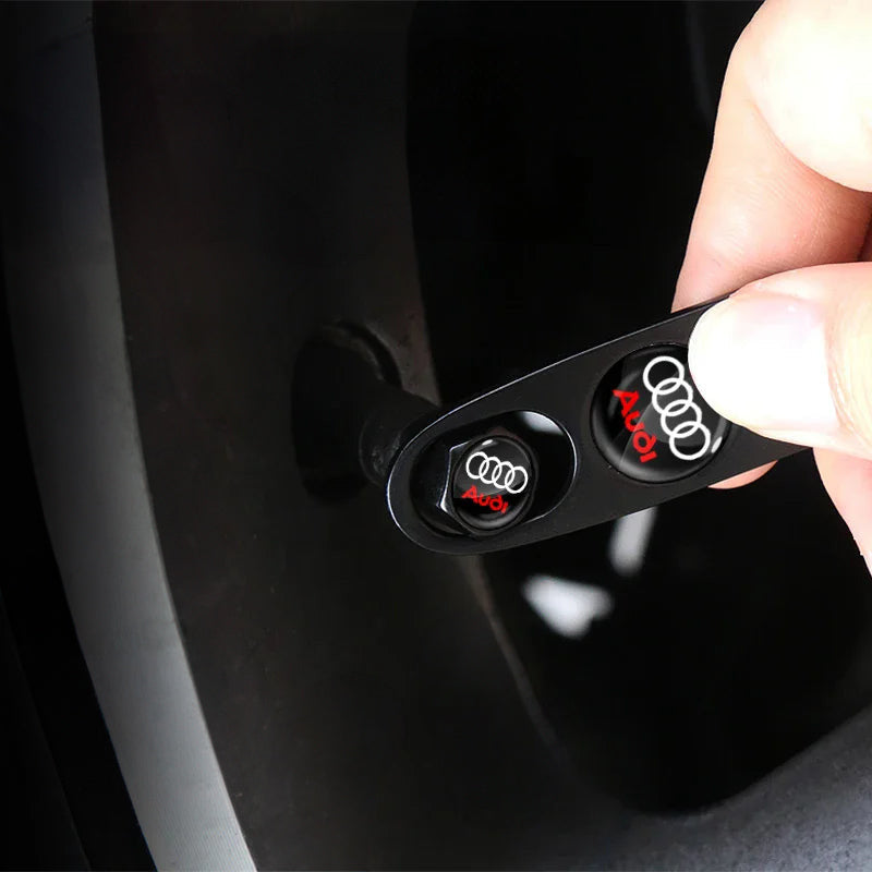 Valve Stem Caps for Audi - Keychain Locking Tool