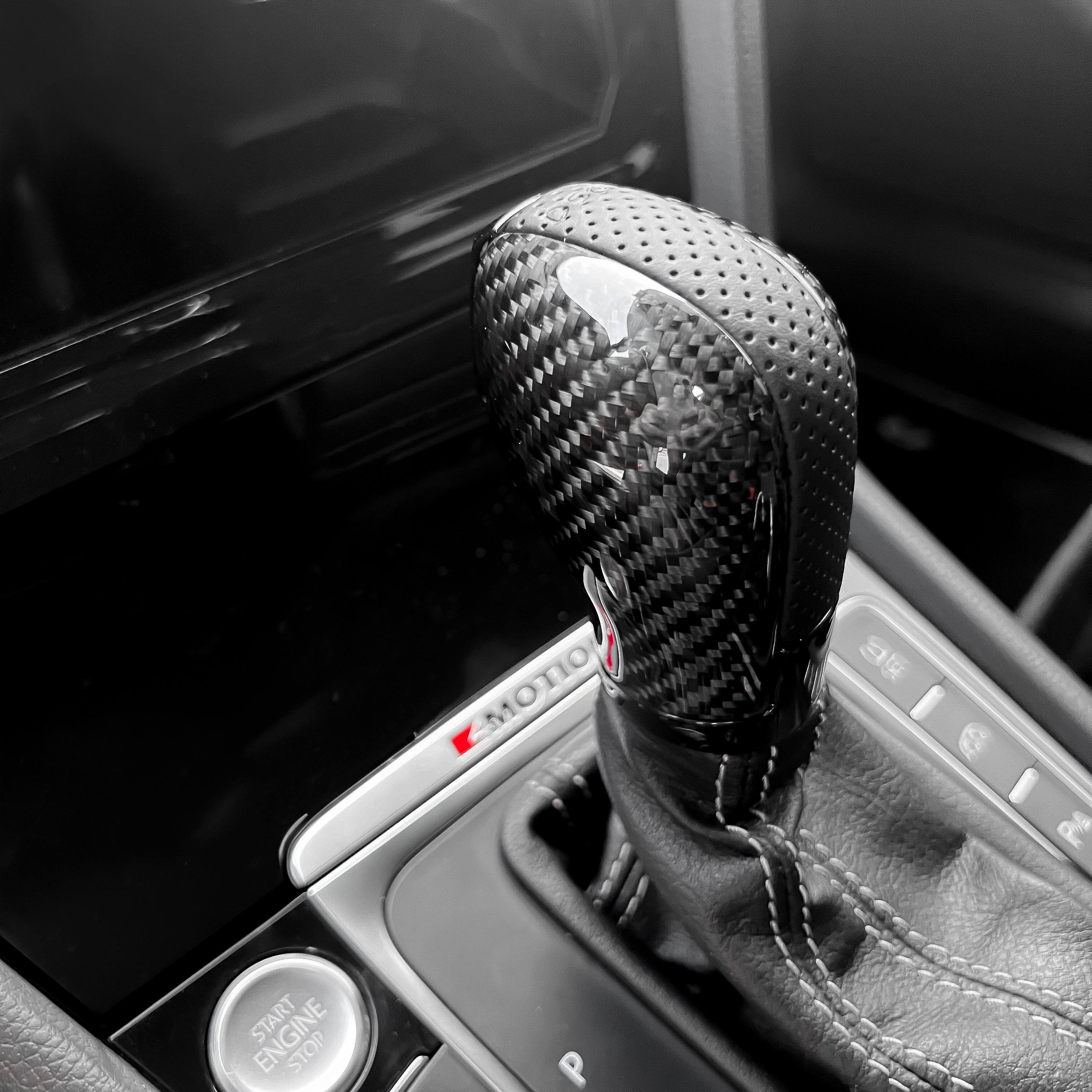 Carbon Fiber DSG Gear Knob Upgrade & Shifter Trim for VW Golf, Jetta, Tiguan, Passat, Scirocco