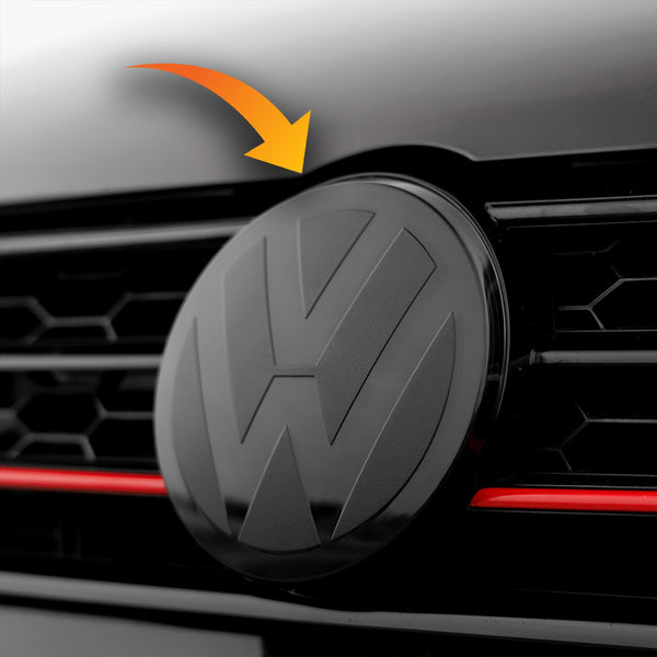 Emblem Covers (Black) for Volkswagen Golf 6/7/7.5/8, Passat, Polo, CC, Jetta, Tiguan