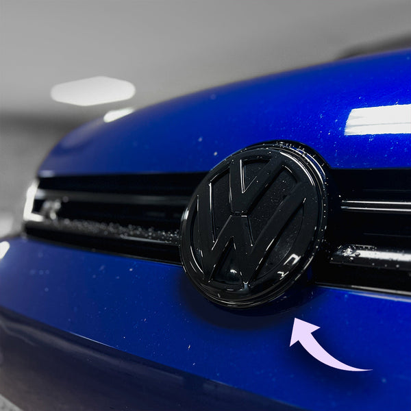 Gloss Black Emblem Set for Volkswagen Golf MK7 (Front & Rear)
