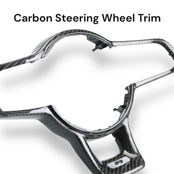 Carbon Fiber Steering Wheel with Leather/Alcantara for VW Golf MK7/7.5, Jetta, Tiguan, Scirocco, Polo, T-Roc