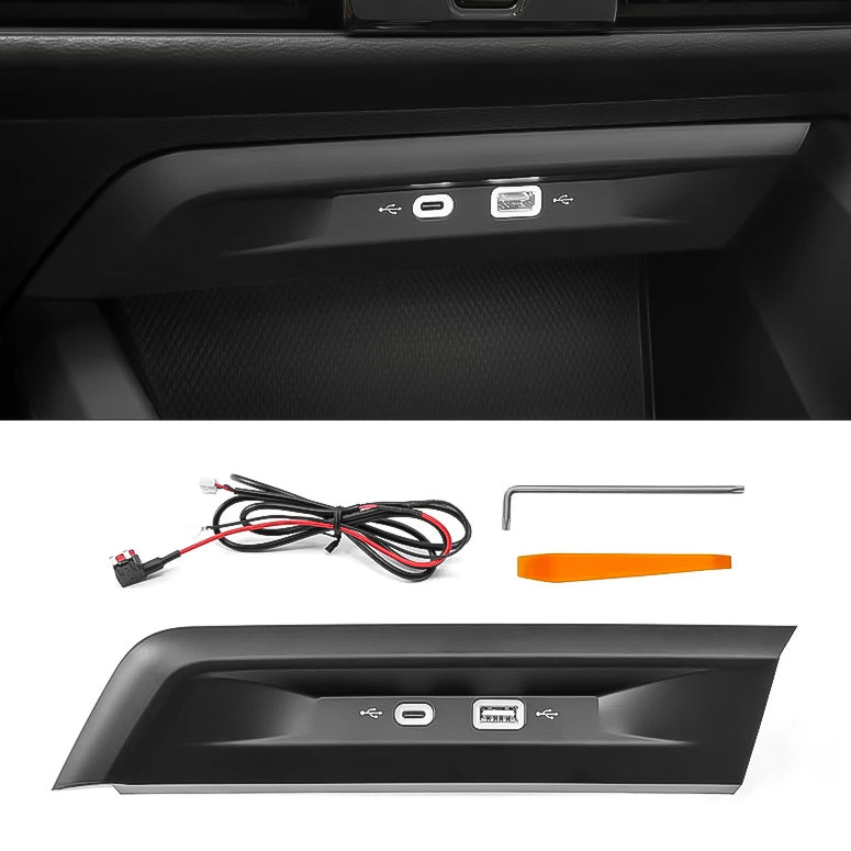 Dual Quick Charge Center Cubby Upgrade for Volkswagen Golf MK8 (2020–2024)