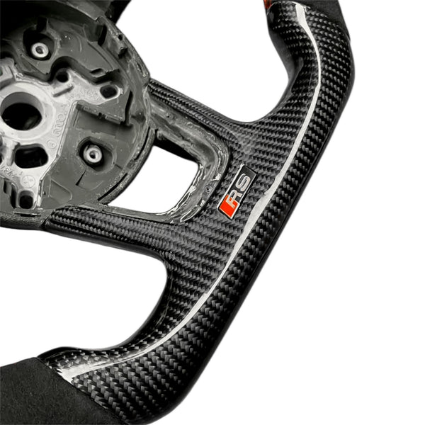 Carbon Fiber Steering Wheel for 2017–2020 Audi A3/S3/RS3 (8V Facelift), A4/S4 (B9), A5/S5 (B9) - EuroSpeed
