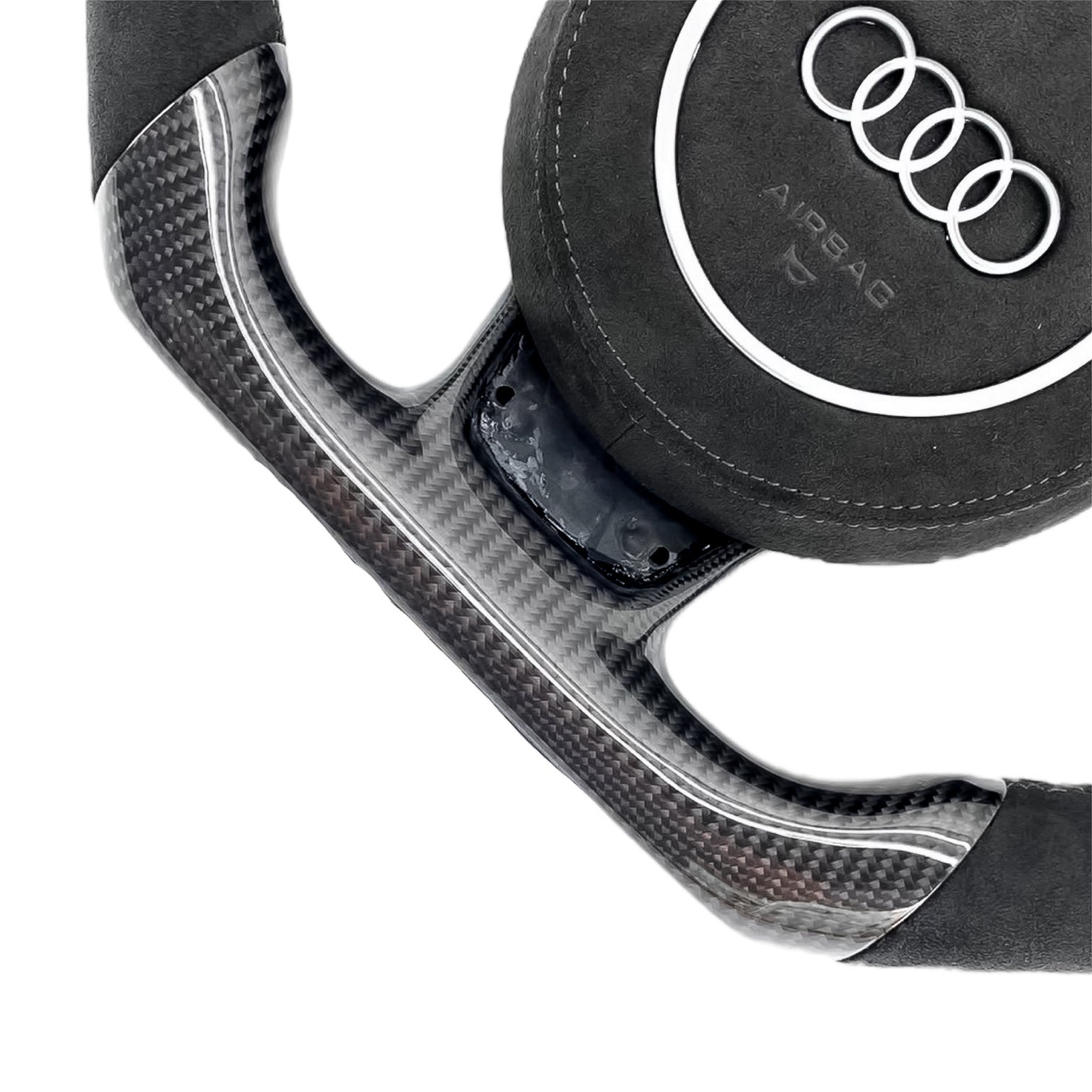 Carbon Fiber Steering Wheel for 2014–2016 A3/S3/RS3 (8V), 2013–2016 Audi A4/S4/RS4 & A5/S5/RS5 (B8.5), 2012–2018 A6/S6/RS6 & A7/S7/RS7 (C7/C7.5) - EuroSpeed