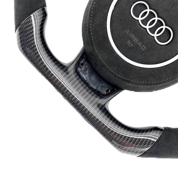 Carbon Fiber Steering Wheel for 2014–2016 A3/S3/RS3 (8V), 2013–2016 Audi A4/S4/RS4 & A5/S5/RS5 (B8.5), 2012–2018 A6/S6/RS6 & A7/S7/RS7 (C7/C7.5) - EuroSpeed