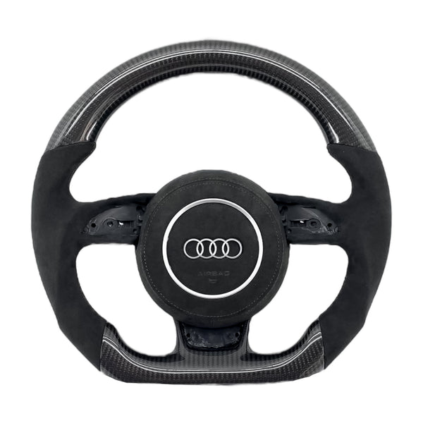 Carbon Fiber Steering Wheel for 2014–2016 A3/S3/RS3 (8V), 2013–2016 Audi A4/S4/RS4 & A5/S5/RS5 (B8.5), 2012–2018 A6/S6/RS6 & A7/S7/RS7 (C7/C7.5) - EuroSpeed
