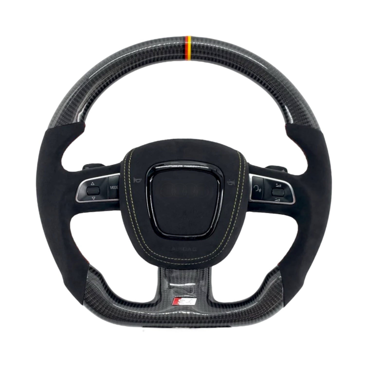 Carbon Fiber Steering Wheel for 2006–2011 Audi A3/S3/RS3 (8P), 2006–2008 A4/S4/RS4 (B7), 2008–2011 A5/S5 (B8) - EuroSpeed