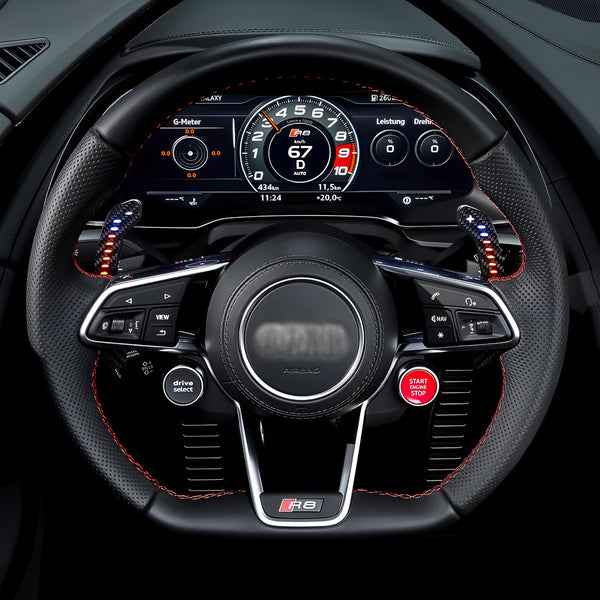 Carbon Fiber Magnetic LED Paddle Shifter for Audi A1, A3, A5, A8, Q3, Q4, Q5, Q7, Q8, S1, S3, S5, SQ5, SQ8, RS3, RS5, RSQ5 - EuroSpeed