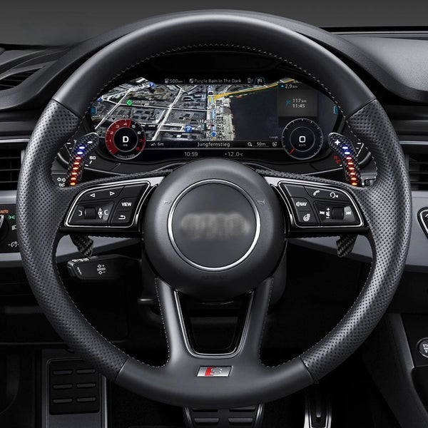 Carbon Fiber Magnetic LED Paddle Shifter for Audi A1, A3, A5, A8, Q3, Q4, Q5, Q7, Q8, S1, S3, S5, SQ5, SQ8, RS3, RS5, RSQ5 - EuroSpeed