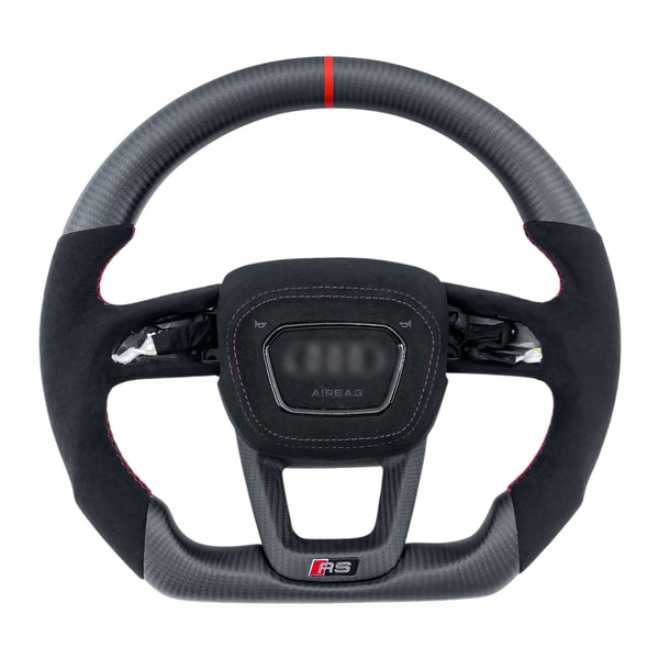 Carbon Fiber Steering Wheel for 2021–2024 Audi A3/S3/RS3 (8Y), A4/S4/RS4 & A5/S5/RS5 (B9.5)