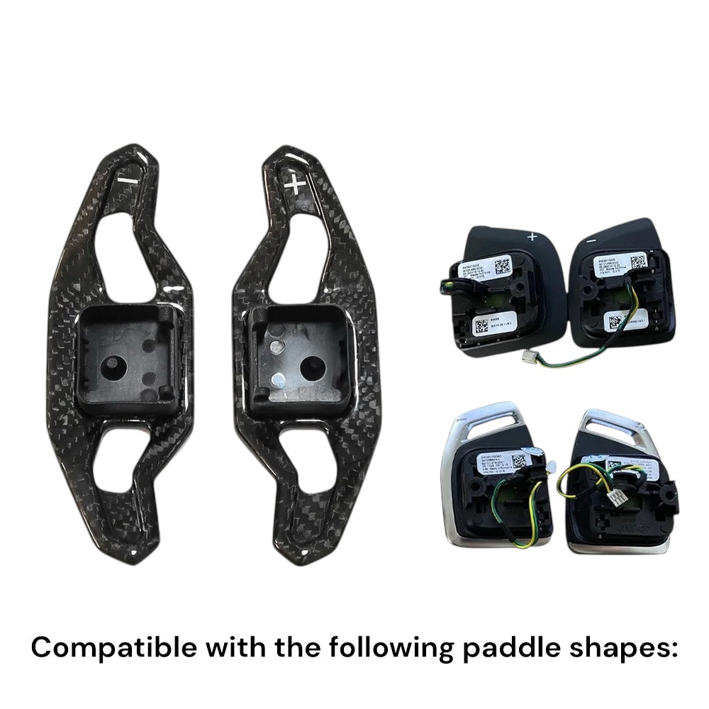 Paddle Shifter Extensions for Audi 8Y A3/S3/RS3 (2020–2021) – Carbon Fiber or Aluminum