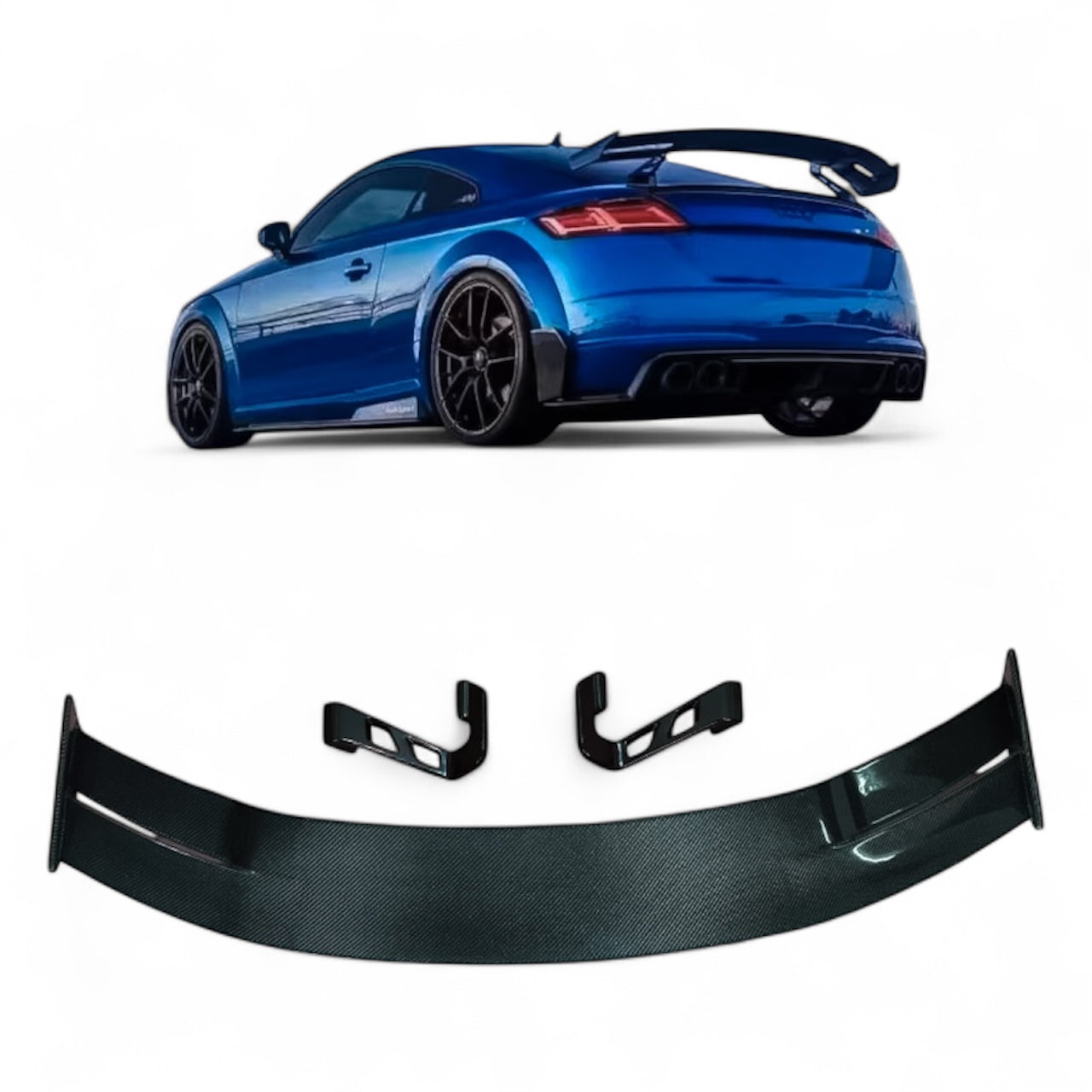 Carbon Fiber Rear Wing Spoiler For Audi TT/TTS/TTRS MK3 (2017-2019)
