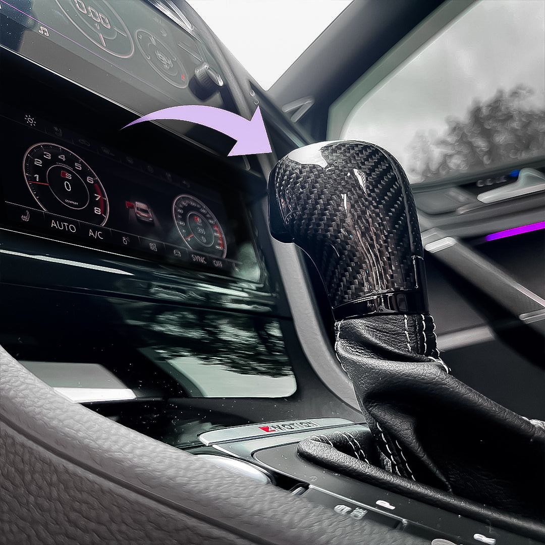 Carbon Fiber DSG Gear Knob Upgrade for Golf, Jetta, Tiguan, Passat, Scirocco