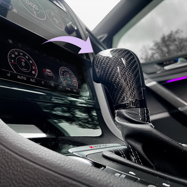 Carbon Fiber DSG Gear Knob Upgrade for Golf, Jetta, Tiguan, Passat, Scirocco - EuroSpeed