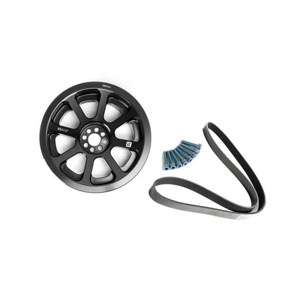 Integrated Engineering 188mm Supercharger Crank Pulley & Damper Upgrade Kit for Audi Q5 B8 / S4 B8 / S5 B8 / SQ5 B8 / A6 C7 / A7 C7 (2009–2018)